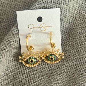New Jessica Simpson Evil Eye Hoop